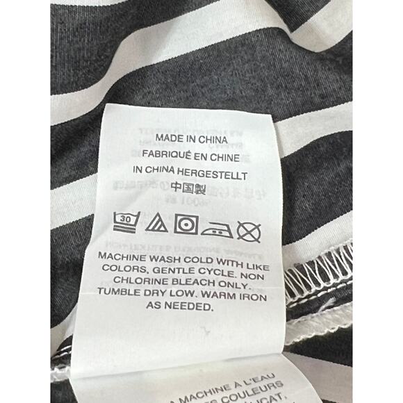 NWT J. Crew Gray & White Striped Off The Shoulder Top With Bow Blouse Size XS - Picture 7 of 8